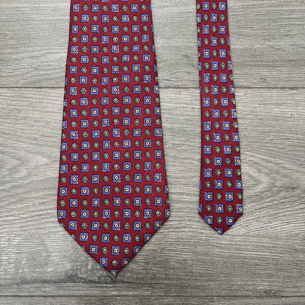 Polo Ralph Lauren Mens Neck Tie Burgundy Blue Green